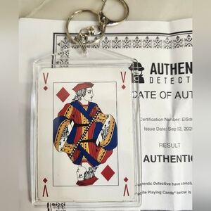 Louis Vuitton "V" Playing Card Keyring